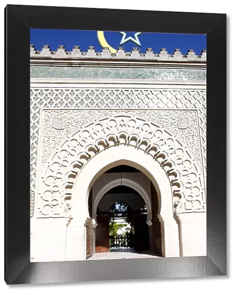 Main door of the Paris Great Mosque, Paris, France, Europe