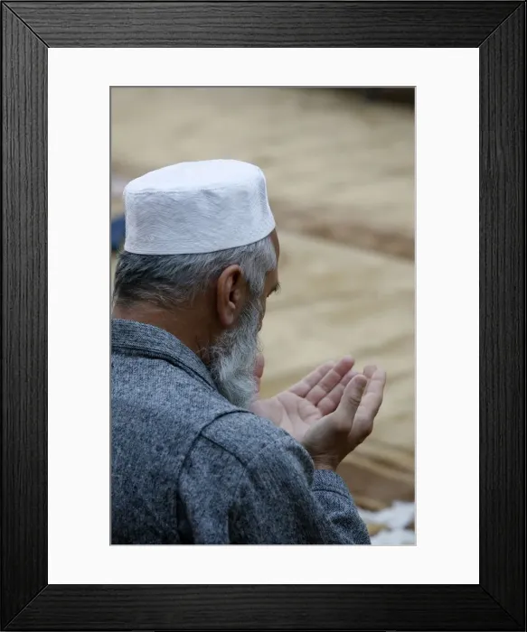 Framed Print : Muslim praying, Geneva, Switzerland, Europe Framed Print : Muslim praying, Geneva, Switzerland, Europe