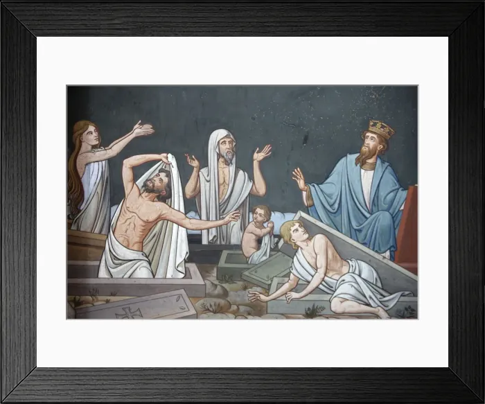 Framed Print : Fresco depicting the Resurrection in Notre Dame de Bayeux cathedral, Bayeux, Normandy Framed Print : Fresco depicting the Resurrection in Notre Dame de Bayeux cathedral, Bayeux, Normandy