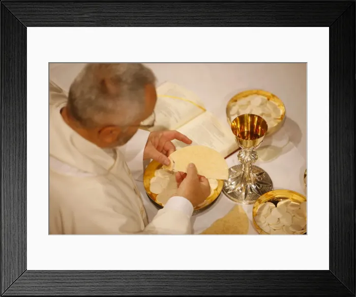 Framed Print : Eucharist celebration, La Roche sur Foron, Haute-Savoie, France, Europe Framed Print : Eucharist celebration, La Roche sur Foron, Haute-Savoie, France, Europe