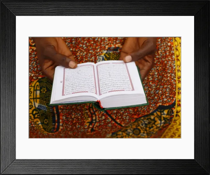 Framed Print : African woman reading the Koran, Lome, Togo, West Africa, Africa Framed Print : African woman reading the Koran, Lome, Togo, West Africa, Africa