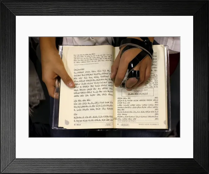 Framed Print : Torah reading in a synagogue, Paris, France, Europe Framed Print : Torah reading in a synagogue, Paris, France, Europe
