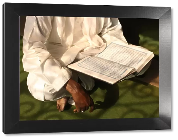 Imam reading the Koran, Brazzaville, Congo, Africa