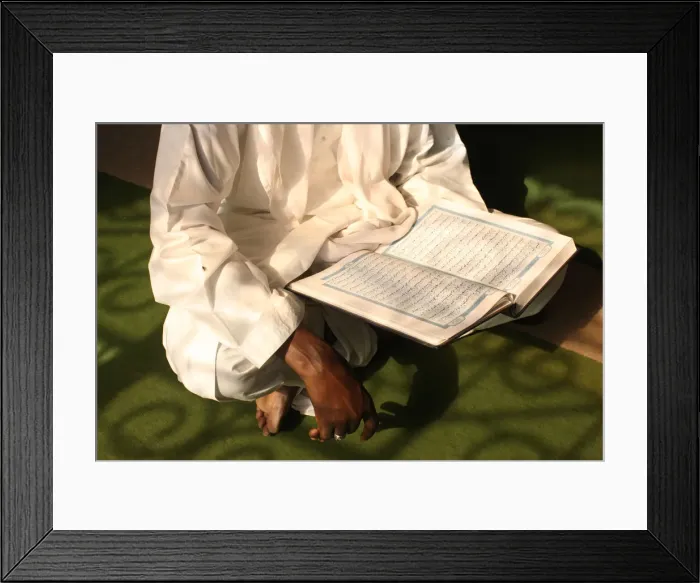 Framed Print : Imam reading the Koran, Brazzaville, Congo, Africa Framed Print : Imam reading the Koran, Brazzaville, Congo, Africa
