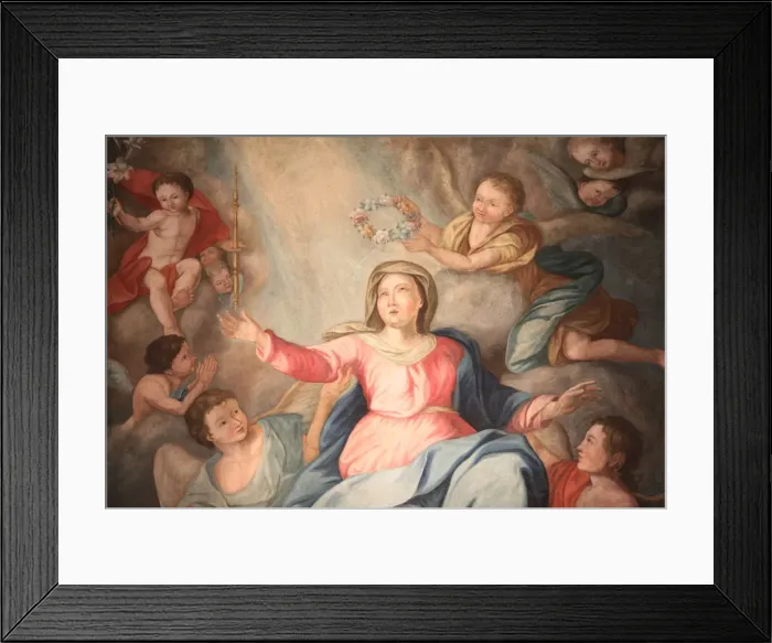 Framed Print : Marys coronation, Our Lady of Assumption church, Cordon, Haute-Savoie, France Framed Print : Marys coronation, Our Lady of Assumption church, Cordon, Haute-Savoie, France