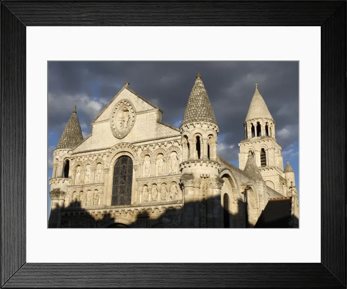 Framed Print : Western facade of Notre Dame la Grande church, Poitiers, Vienne, Poitou-Charentes, France Framed Print : Western facade of Notre Dame la Grande church, Poitiers, Vienne, Poitou-Charentes, France