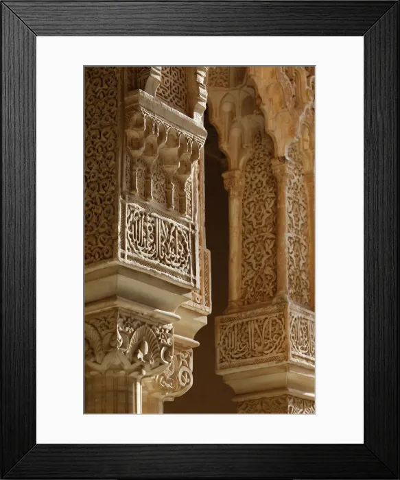 Framed Print : Nasrid Palaces columns, Alhambra, UNESCO World Heritage Site, Granada, Andalucia, Spain Framed Print : Nasrid Palaces columns, Alhambra, UNESCO World Heritage Site, Granada, Andalucia, Spain