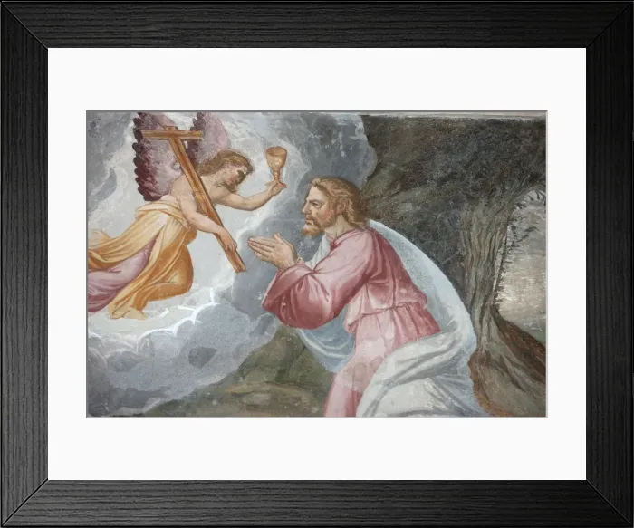 Framed Print : Jesus praying in the Garden of Gethsemane on the Mount of Olives Framed Print : Jesus praying in the Garden of Gethsemane on the Mount of Olives