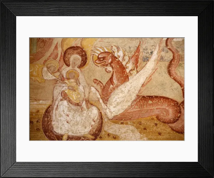 Framed Print : Western porch painting of the Apocalypse, Abbey Church of Saint-Savin sur Gartempe Framed Print : Western porch painting of the Apocalypse, Abbey Church of Saint-Savin sur Gartempe