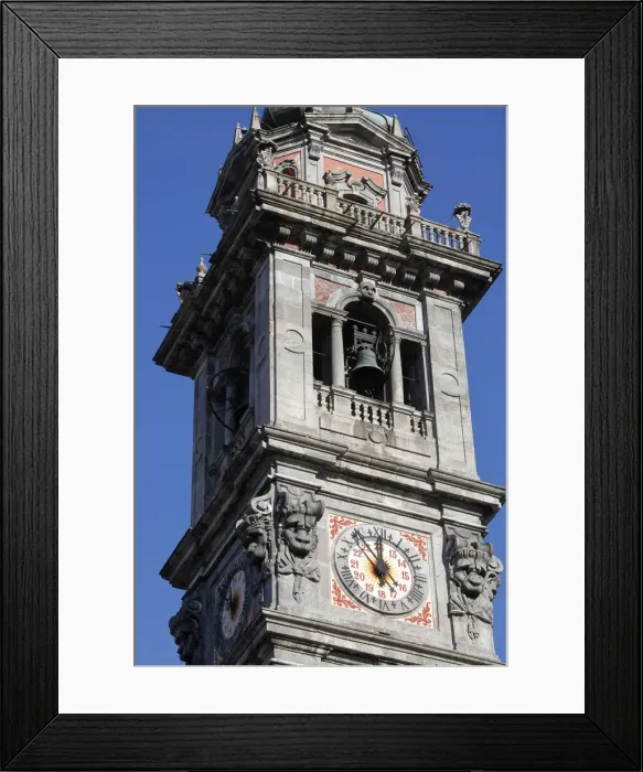 Framed Print : Basilica di San Vittore clock tower, Varese, Lombardy, Italy, Europe Framed Print : Basilica di San Vittore clock tower, Varese, Lombardy, Italy, Europe