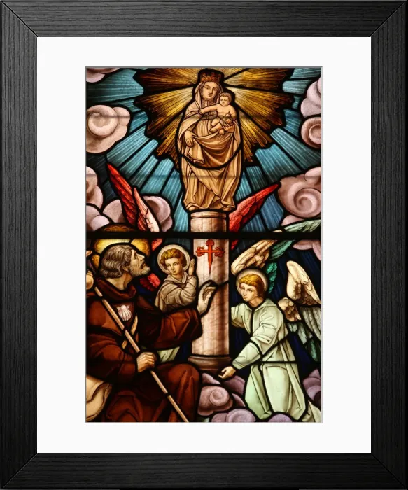 Framed Print : Stained glass, San Jeronimos church, Madrid, Spain, Europe Framed Print : Stained glass, San Jeronimos church, Madrid, Spain, Europe