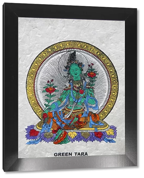 Green Tara, Buddhist symbol of prosperity, Kopan monastery, Bhaktapur, Nepal, Asia