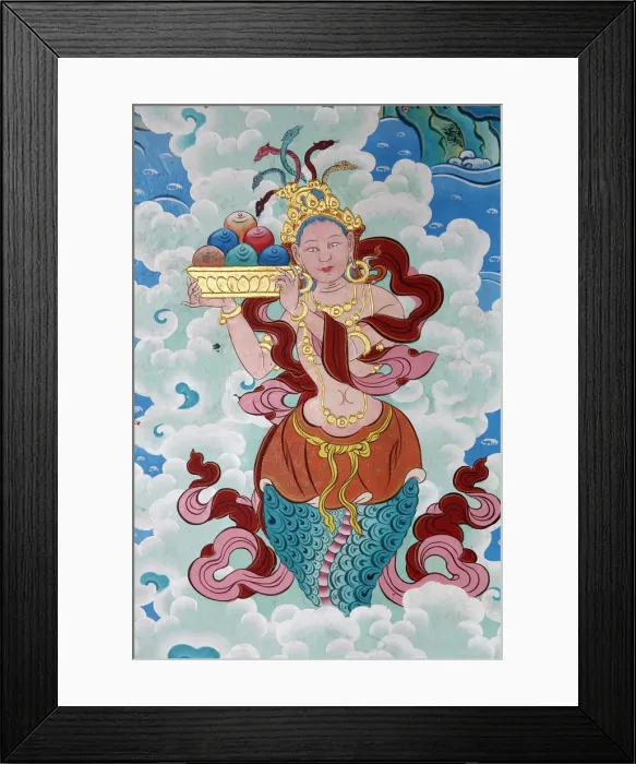 Framed Print : Tibetan goddess, Kopan monastery, Kathmandu, Nepal, Asia
