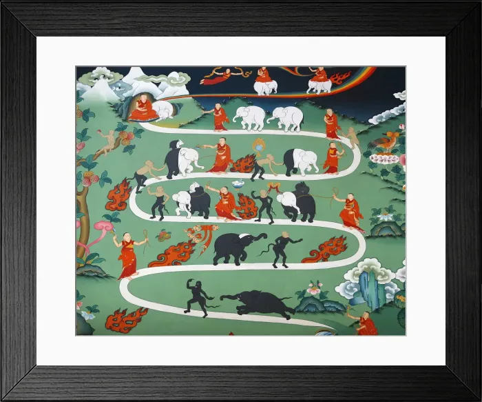 Framed Print : White elephant tale at Kopan monastery, Kathmandu, Nepal, Asia Framed Print : White elephant tale at Kopan monastery, Kathmandu, Nepal, Asia