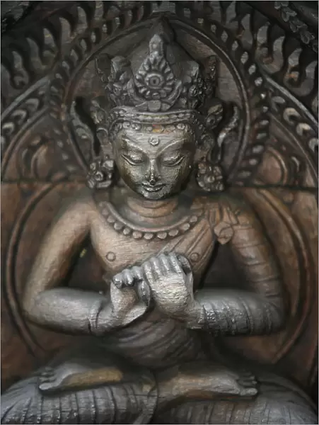 Statue of Vairochana, the fifth Buddha, Kathmandu, Nepal, Asia