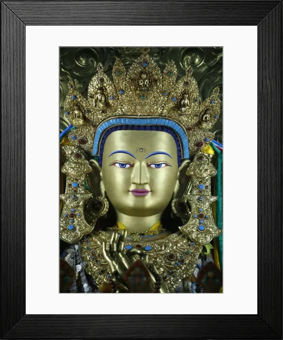Framed Print : Close-up of a statue of the Buddha Maitreya, Kathmandu, Nepal, Asia Framed Print : Close-up of a statue of the Buddha Maitreya, Kathmandu, Nepal, Asia