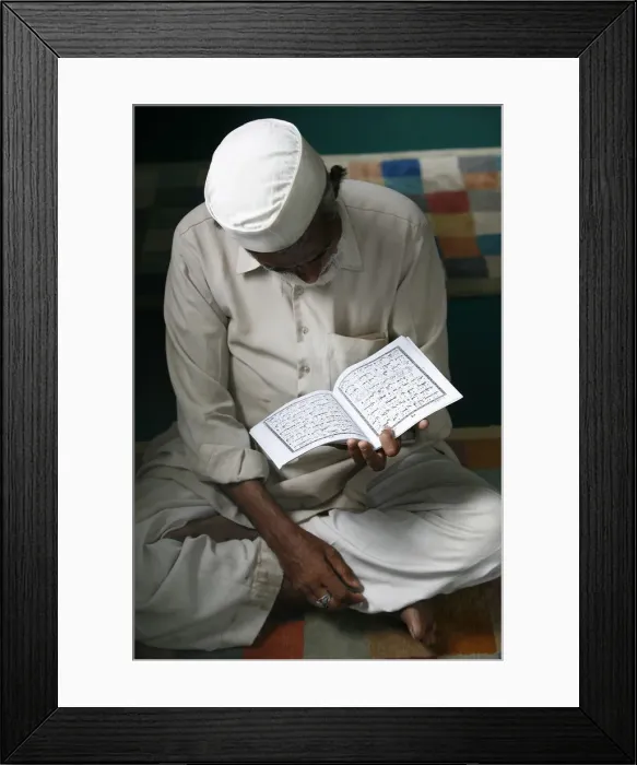 Framed Print : Koran reading, Kathmandu, Nepal, Asia Framed Print : Koran reading, Kathmandu, Nepal, Asia