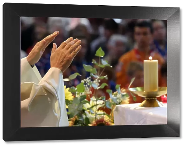 Catholic Mass, Eucharist celebration, France, Europe