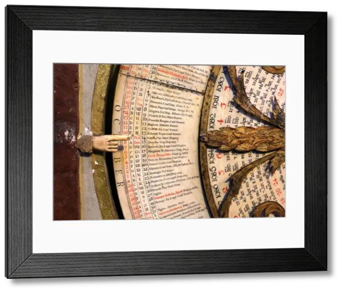 Framed Print : Calendar, astronomical clock of St. John, Lyon Cathedral, Lyon, France, Europe Framed Print : Calendar, astronomical clock of St. John, Lyon Cathedral, Lyon, France, Europe