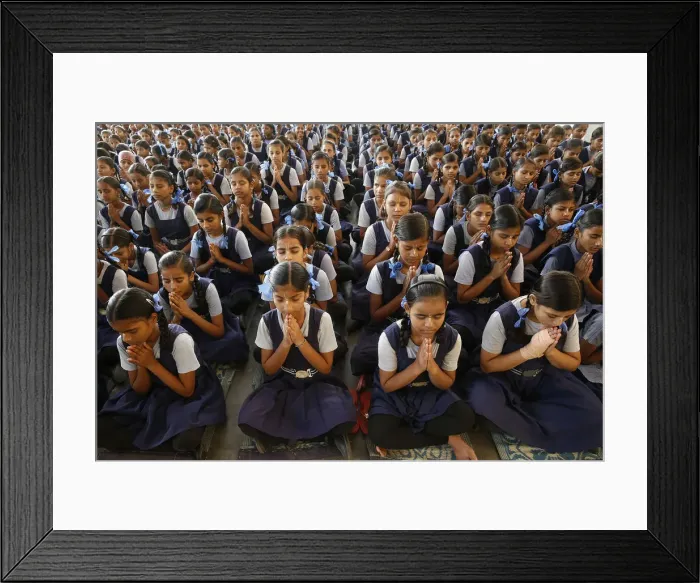 Framed Print : Sandipani Muni School for needy girls run by Food for Life, Vrindavan, Uttar Pradesh Framed Print : Sandipani Muni School for needy girls run by Food for Life, Vrindavan, Uttar Pradesh