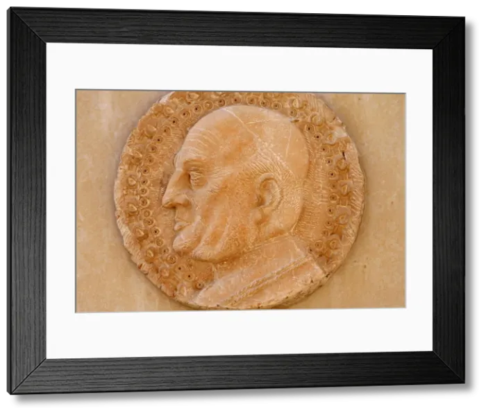 Framed Print : Sculpture depicting Pope John XXIII, Annunciation Basilica, Nazareth, Galilee, Israel Framed Print : Sculpture depicting Pope John XXIII, Annunciation Basilica, Nazareth, Galilee, Israel