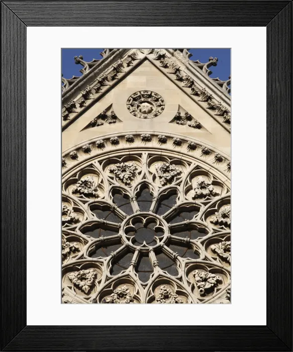 Framed Print : Rose window on South facade, Notre Dame Cathedral, Paris, France, Europe