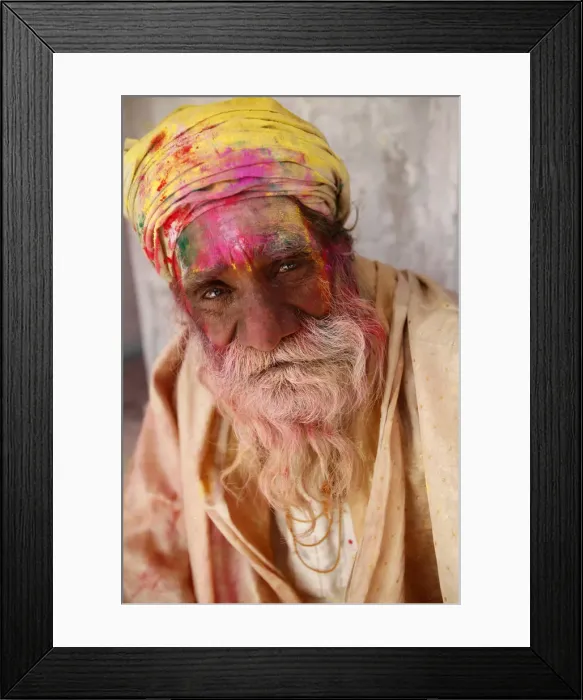 Framed Print : Holi celebration in Goverdan, Uttar Pradesh, India, Asia Framed Print : Holi celebration in Goverdan, Uttar Pradesh, India, Asia