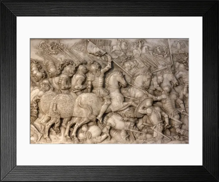 Framed Print : Foundations low relief on the tomb of Francis 1 King of France Framed Print : Foundations low relief on the tomb of Francis 1 King of France