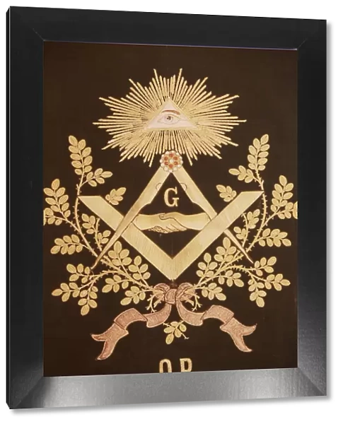 Masonic banner, Grande Loge de France, Paris, France, Europe