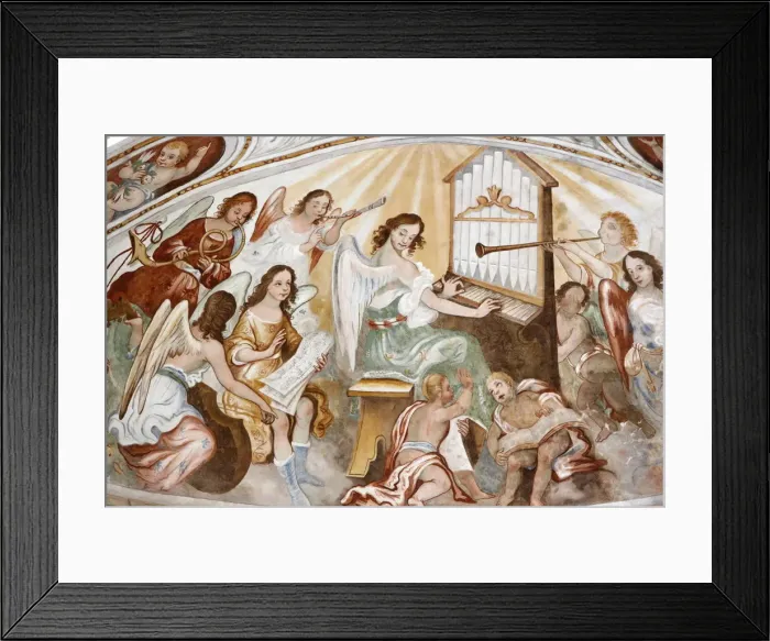 Framed Print : Wall painting in Santa Maria of the Grottella sanctuary, Cupertino, Lecce, Apulia, Italy Framed Print : Wall painting in Santa Maria of the Grottella sanctuary, Cupertino, Lecce, Apulia, Italy