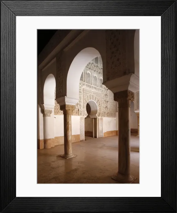 Framed Print : Ben Youssef Medersa, the largest Medersa in Morocco, originally a religious school
