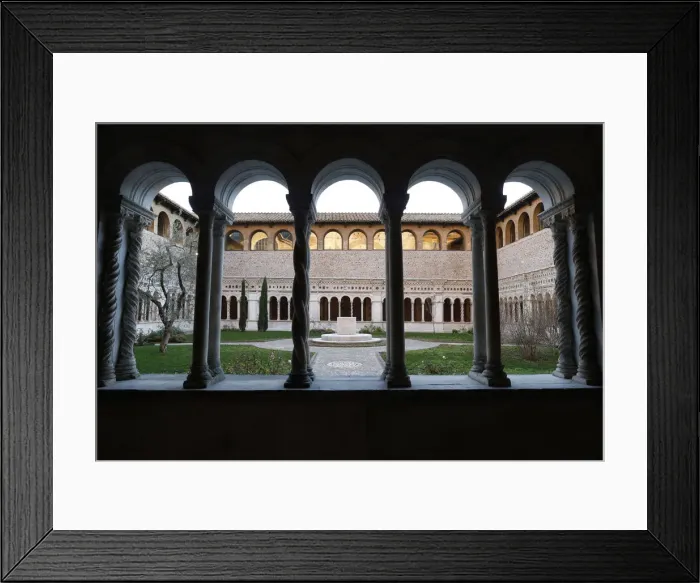 Framed Print : The Vassaletto cloisters in the Papal Arch basilica of St Framed Print : The Vassaletto cloisters in the Papal Arch basilica of St