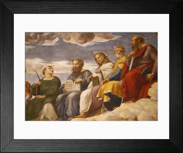 Framed Print : Detail of painting of the Disputation over the Most Holy Sacrament, 1509-1510