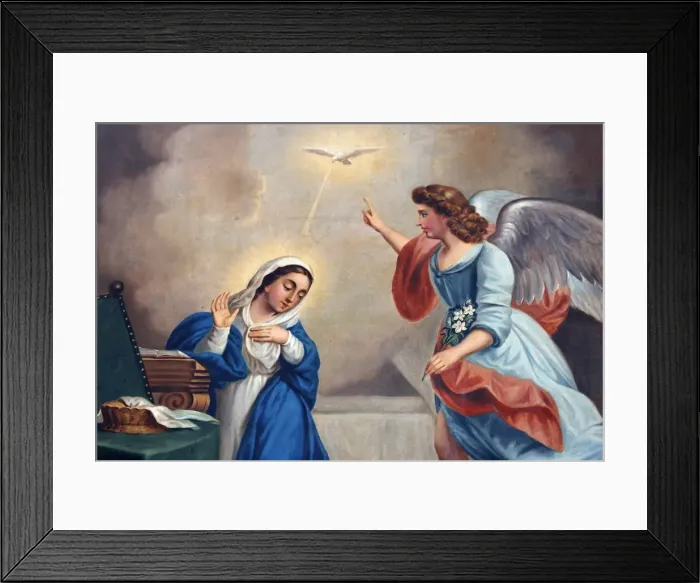 Framed Print : Annunciation painting in Nossra Senhora da Conceicao church, Cidade Baixa, Salvador Framed Print : Annunciation painting in Nossra Senhora da Conceicao church, Cidade Baixa, Salvador