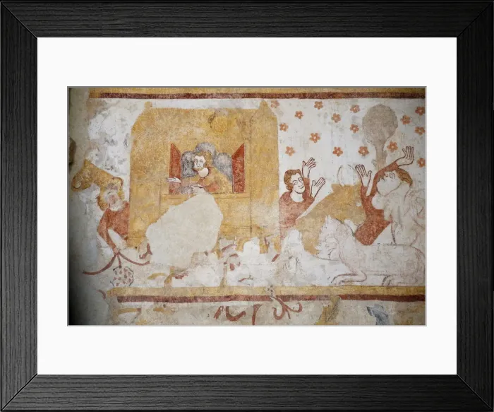 Framed Print : Mural of Noahs Ark and The Flood, dating from the 12th to 16th centuries Framed Print : Mural of Noahs Ark and The Flood, dating from the 12th to 16th centuries