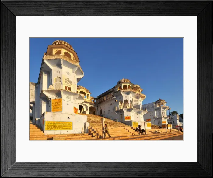 Framed Print : Ghats at Holy Pushkar Lake and old Rajput Palaces, Pushkar, Rajasthan, India, Asia Framed Print : Ghats at Holy Pushkar Lake and old Rajput Palaces, Pushkar, Rajasthan, India, Asia