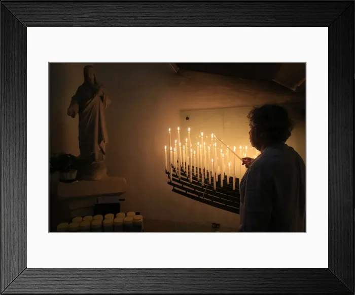 Framed Print : Candles, Sacred Heart Basilica, Paray-le-Monial, Saone-et-Loire, Burgundy, France, Europe Framed Print : Candles, Sacred Heart Basilica, Paray-le-Monial, Saone-et-Loire, Burgundy, France, Europe
