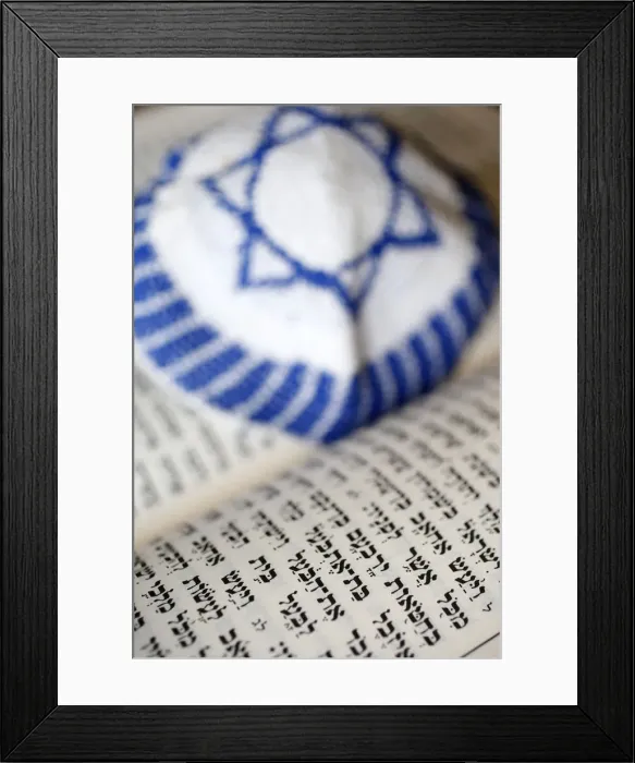 Framed Print : Torah and Kippah, Paris, France, Europe Framed Print : Torah and Kippah, Paris, France, Europe