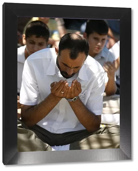 Palestinians praying on Friday, Nazareth, Galilee, Israel, Middle East