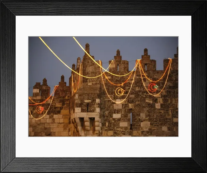 Framed Print : Jerusalem old city wall during Ramadan, Jerusalem, Israel, Middle East Framed Print : Jerusalem old city wall during Ramadan, Jerusalem, Israel, Middle East