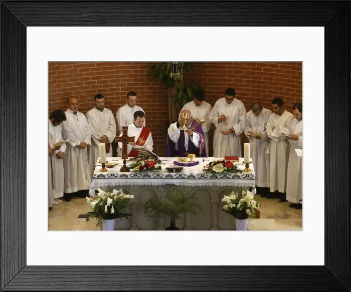 Framed Print : Mass in Saint Thomass Chaldean Church, Sarcelles, Val d Oise, France, Europe Framed Print : Mass in Saint Thomass Chaldean Church, Sarcelles, Val d Oise, France, Europe