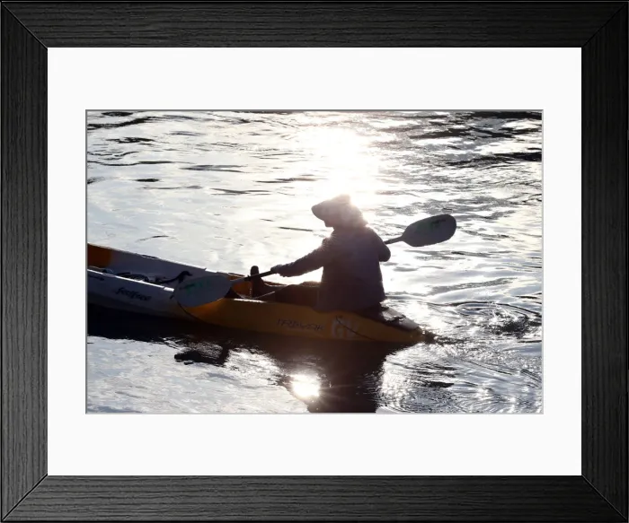 Framed Print : Man kayaking on the Nam Song River, Vang Vieng, Vientiane Province, Laos, Indochina Framed Print : Man kayaking on the Nam Song River, Vang Vieng, Vientiane Province, Laos, Indochina