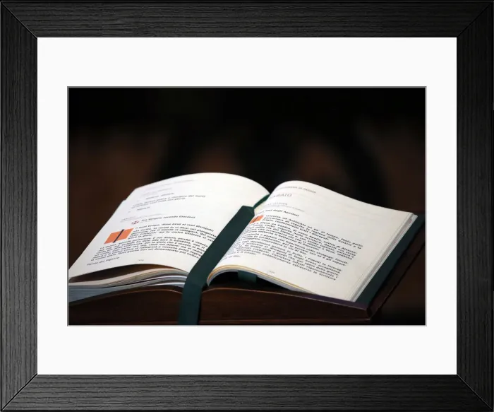 Framed Print : Roman Missel in Italian, Pella, Piedmont, Italy, Europe