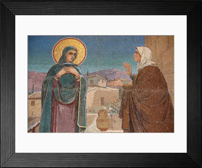 Framed Print : The Visitation, Mary visits her relative Elizabeth, Church of the Saviour on Spilled Framed Print : The Visitation, Mary visits her relative Elizabeth, Church of the Saviour on Spilled