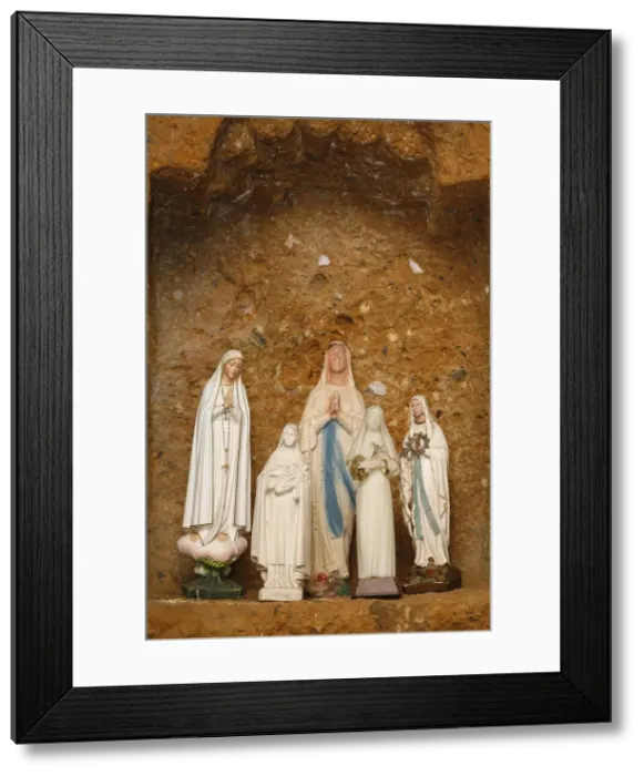 Framed Print : Virgin statues, Notre-Dame de la Gorge, Haute Savoie, France, Europe Framed Print : Virgin statues, Notre-Dame de la Gorge, Haute Savoie, France, Europe