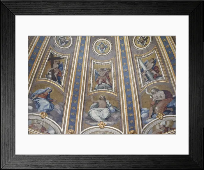 Framed Print : Detail of dome and frescoes in St. Peters Basilica, Vatican, Rome, Lazio, Italy Framed Print : Detail of dome and frescoes in St. Peters Basilica, Vatican, Rome, Lazio, Italy