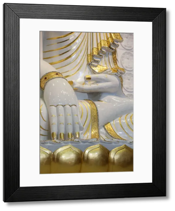Framed Print : Detail of Buddha sitting in bhumisparsha-mudra posture (calling the earth to witness) Framed Print : Detail of Buddha sitting in bhumisparsha-mudra posture (calling the earth to witness)