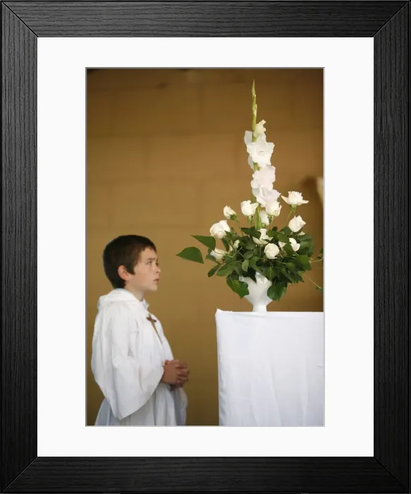 Framed Print : Altar boy, Les Sauvages, Rhone, France, Europe Framed Print : Altar boy, Les Sauvages, Rhone, France, Europe