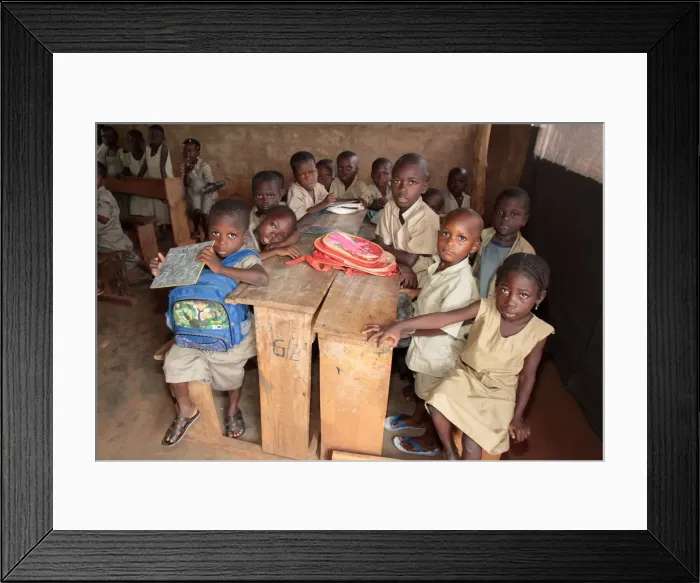 Framed Print : Wore African school classroom, Hevie, Benin, West Africa, Africa Framed Print : Wore African school classroom, Hevie, Benin, West Africa, Africa