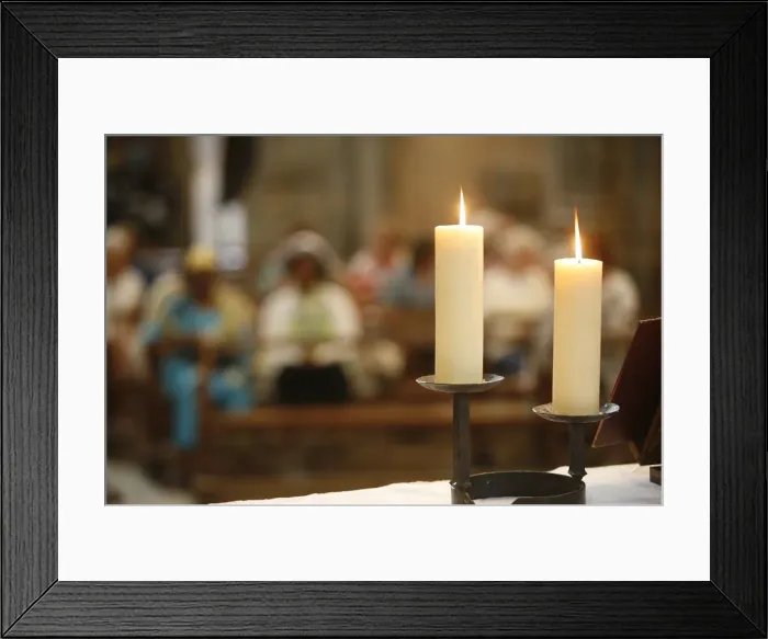 Framed Print : Altar candles, Vienne, Isere, France, Europe Framed Print : Altar candles, Vienne, Isere, France, Europe